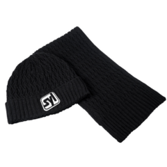 Deluxe Beanie and Scarf Set - deluxebeaniescarfsetblack