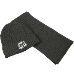 Deluxe Beanie and Scarf Set - deluxebeaniescarfsetcharcoal