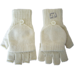 Fingerless Gloves with Flap - fingerlessflapvanilla