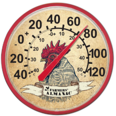Indoor/Outdoor Thermometer - indooroutdoorthermometerredcase