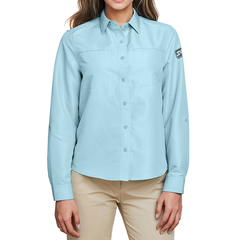 Harriton Ladies’ Key West Long-Sleeve Performance Staff Shirt - m580lw_mt_z