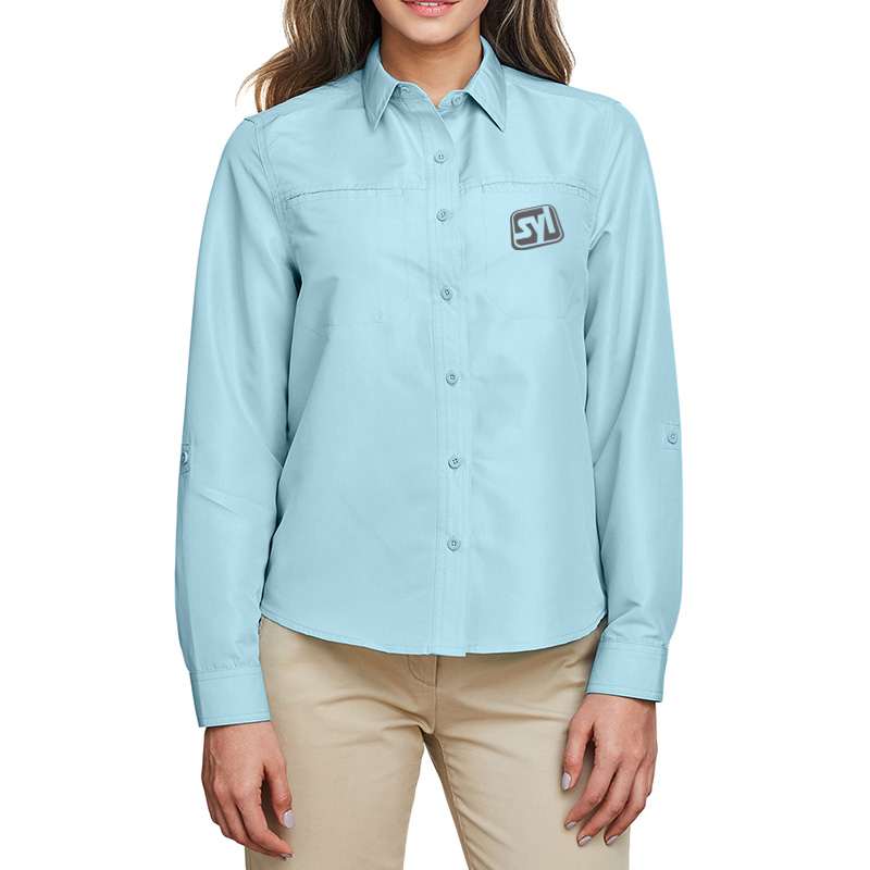 Harriton Ladies’ Key West Long-Sleeve Performance Staff Shirt - m580lw_mt_z