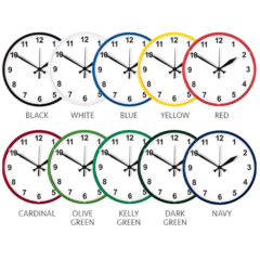 Wall Clock – 12-3/4″ Diameter - wallclock1275colors
