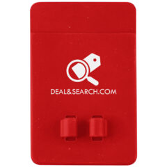 Phone Wallet with Earbuds Holder - 25135_RED_Silkscreen