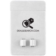 Phone Wallet with Earbuds Holder - 25135_WHT_Silkscreen