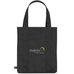 Non-Woven Shopper Tote Bag with 100% RPET Material - 30002_BLK_Colorbrite