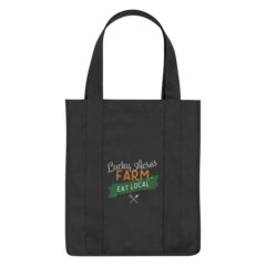 Non-Woven Shopper Tote Bag with RPET Material - 30002_BLK_Colorbrite
