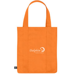Non-Woven Shopper Tote Bag with 100% RPET Material - 30002_ORN_Silkscreen