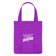 Non-Woven Shopper Tote Bag with RPET Material - 30002_PUR_Silkscreen