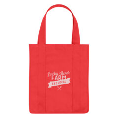 Non-Woven Shopper Tote Bag with RPET Material - 30002_RED_Silkscreen