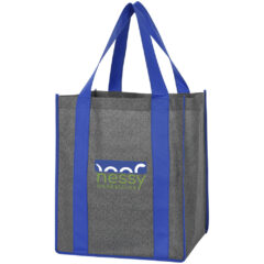 Heathered Non-Woven Shopper Tote Bag - 3888_ROYGRA_Colorbrite