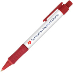 Grip Write Pen with Antimicrobial Additive - CTI-GS-Red