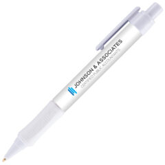 Grip Write Pen with Antimicrobial Additive - CTI-GS-White