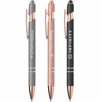 Ellipse Softy Rose Gold Metallic Pen with Stylus 8211 group