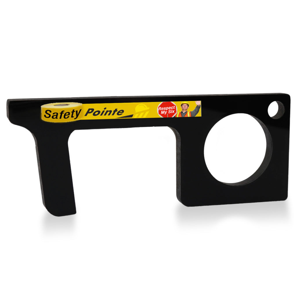 Touchless Black Acrylic Sanitary Key - KKEY19-7-1
