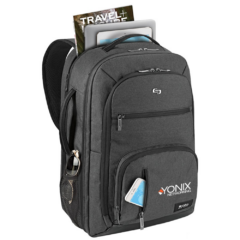 Solo NY® Grand Travel TSA Backpack - SoloNYGrandTravelTSABackpackinuse