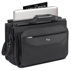 Solo NY® Harrison Triple Compartment Briefcase - SoloNYHarrisonTripleCompartmentBriefcaseinuse