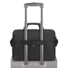 Solo NY® Lead Slim Briefcase - SoloNYLeadSlimBriefcaseluggagestrapinuse