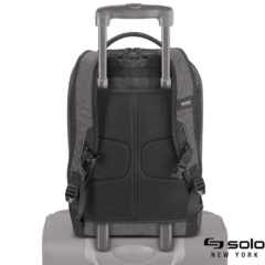 Solo NY® Unbound Backpack-TSA Friendly - SoloNYUnboundBackpackTSAfriendlyluggagestrapinuse