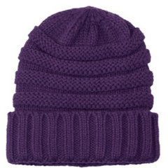 Cici Knit Beanie - cicipurple