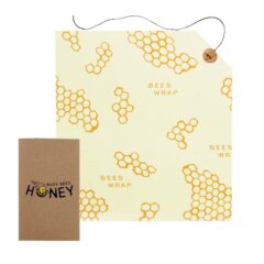 Beeswrap Reusable Large Sandwich Bag with Tie - jk9058_honeycomb_9745