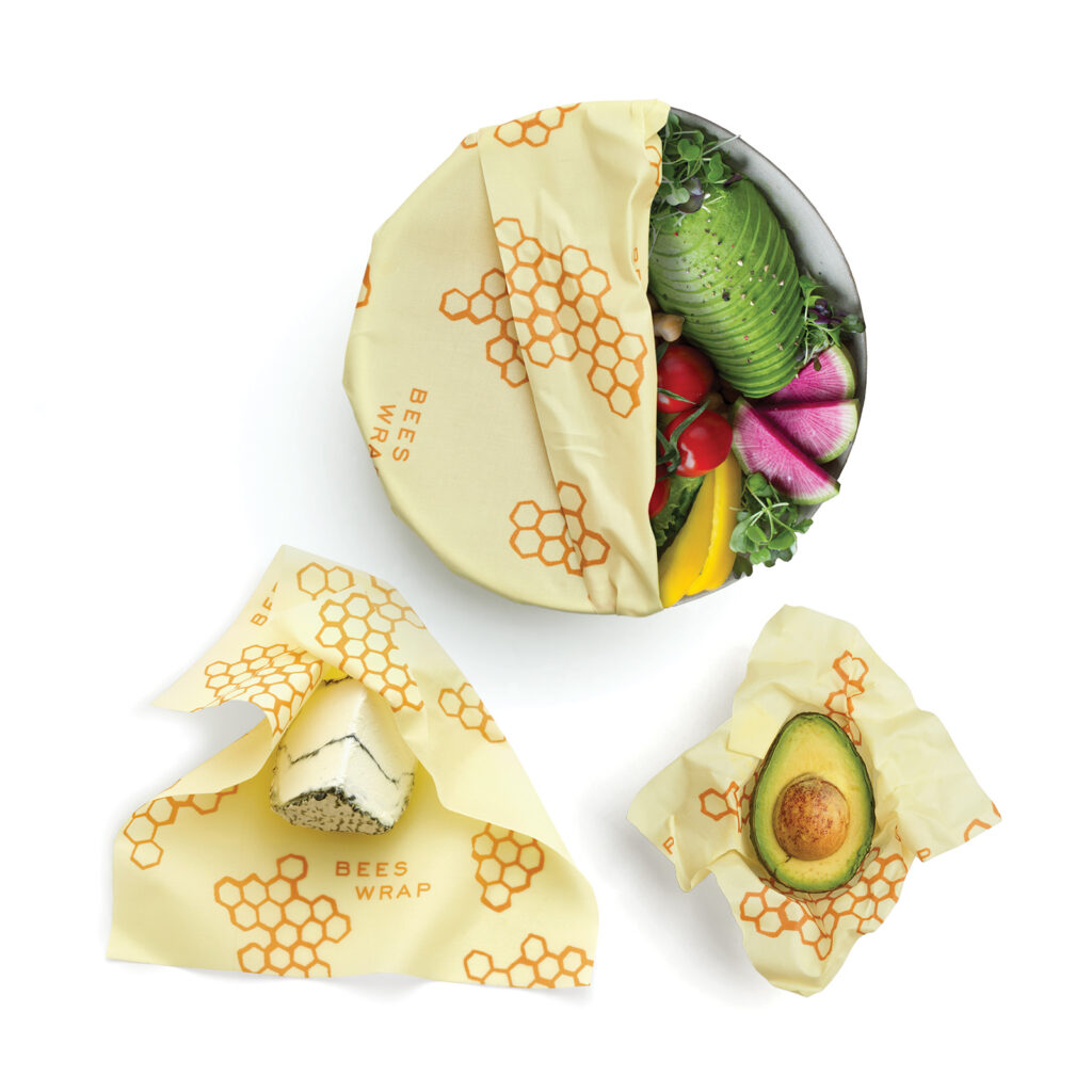 Beeswrap Reusable Food Storage – Set of 3 - jk9059_inuse_9310