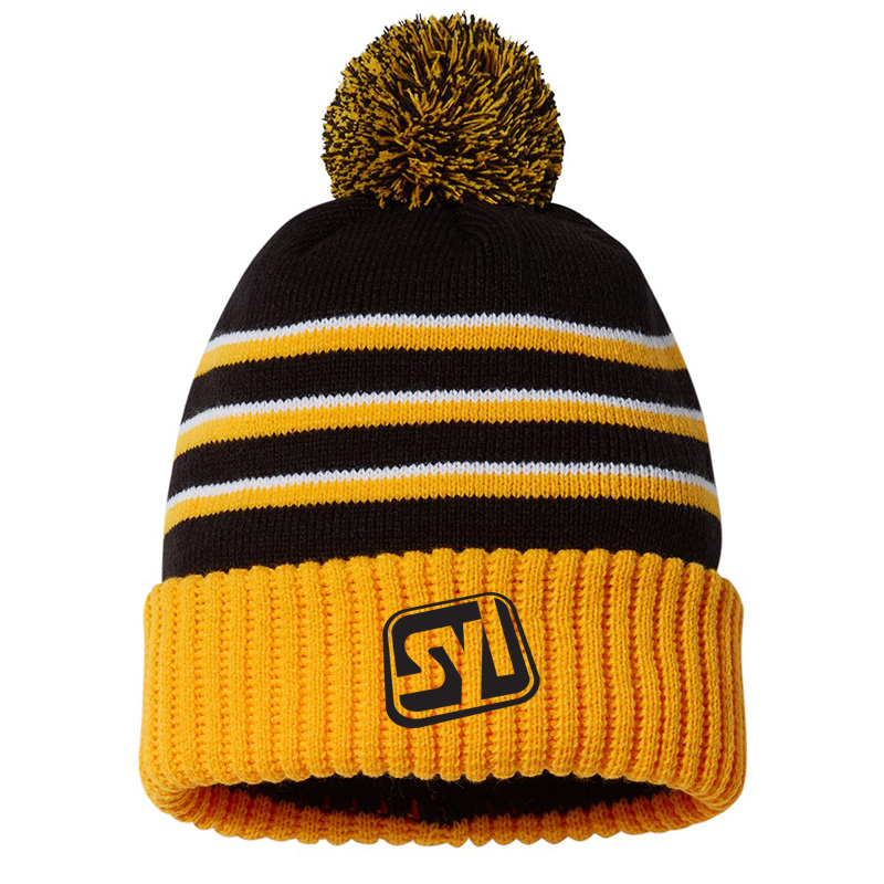 Richardson Stripe Pom Beanie with Cuff - main