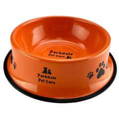 Stainless Steel Pet Bowl – 24 oz - steeldogbowlorange