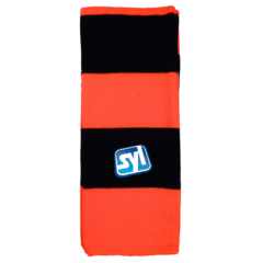 Striped Acrylic Scarf - stripedscarforangeblack