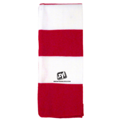 Striped Acrylic Scarf - stripedscarfredwhite