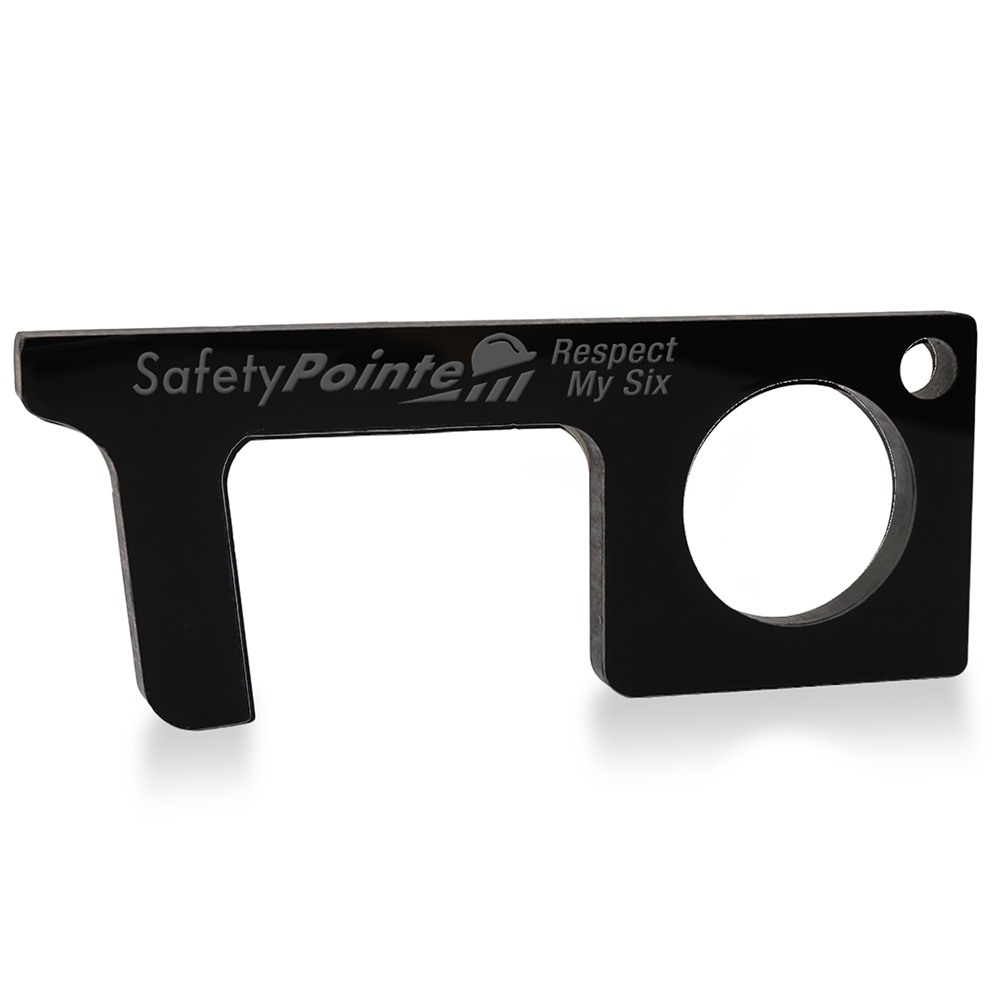 Touchless Black Acrylic Sanitary Key - touchlessblackacrylicsanitarykeylaser