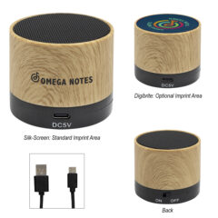 Allegro Woodgrain Wireless Speaker - 24462_group 1