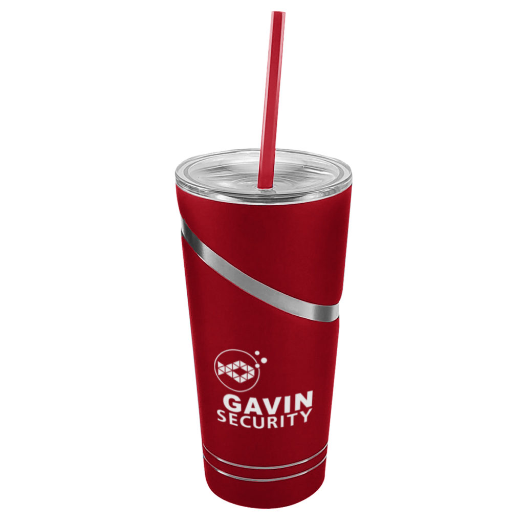 Incline Stainless Steel Tumbler – 17 oz - 50004_RED_Silkscreen