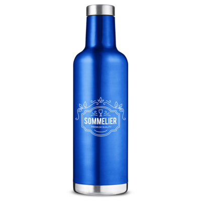 Alsace Vacuum Insulated Wine Bottle 8211 25 oz 8211 Blue