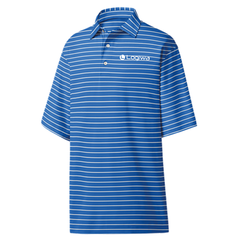 FootJoy Performance Classic Stripe Slim Fit Golf Shirt - FJCLST-FD_MARINEWHIT