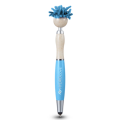 MopToppers® Wheat Straw Screen Cleaner with Stylus Pen (Multicultural Freckled) - MopToppers Wheat Straw Screen Cleaner with Stylus Pen 8211 Back