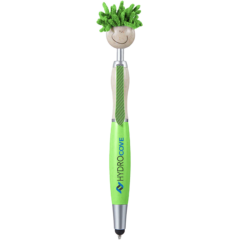 MopToppers® Wheat Straw Screen Cleaner with Stylus Pen (Multicultural Freckled) - MopToppers Wheat Straw Screen Cleaner with Stylus Pen 8211 Lime Green