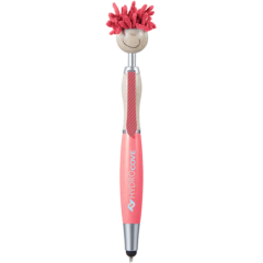 MopToppers® Wheat Straw Screen Cleaner with Stylus Pen (Multicultural Freckled) - MopToppers Wheat Straw Screen Cleaner with Stylus Pen 8211 Red