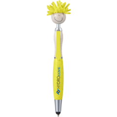MopToppers® Wheat Straw Screen Cleaner with Stylus Pen (Multicultural Freckled) - MopToppers Wheat Straw Screen Cleaner with Stylus Pen 8211 Yellow