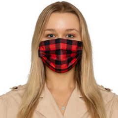 Plaid Disposable Face Masks - Plaid Disposable Face Masksinuse