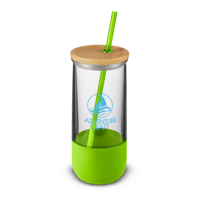 Vivify Straw Tumbler with Silicone Grip 8211 20 oz 8211 Lime Green