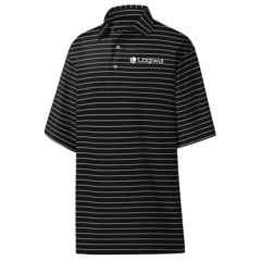 FootJoy Performance Classic Stripe Slim Fit Golf Shirt - blackgrey