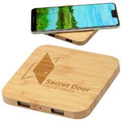 Panda Bamboo 5W Wireless Charger with Dual USB Ports - eac-pb20