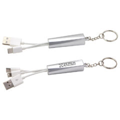 Trey 3-in-1 Light-Up Charging Cable with Keychain - eac-ty20sv