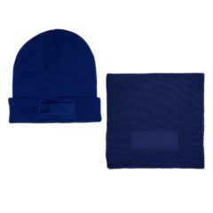 Acrylic Knit Scarf and Beanie with Patch Set - https___wwwprimelinecom_media_catalog_product_cache_7_image_4dbbd600fdf53ba7a939c094cfbc0c0c_A_P_AP904_Blue-Navy_ab-prime_item