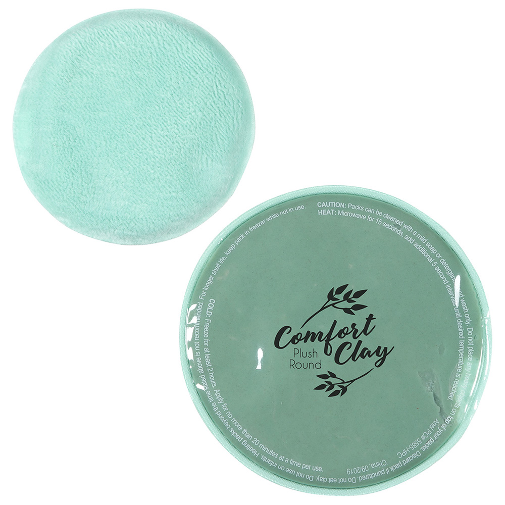 Plush Round ComfortClay® Hot/Cold Pack - whf-cr17gn