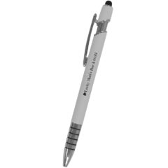 Bentlee Incline Stylus Pen - 10109_WHT_Silkscreen