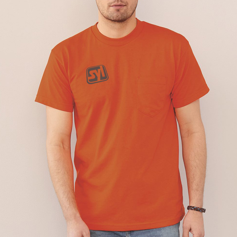 Bayside USA Made 50/50 Short Sleeve T-Shirt with a Pocket - 127_fl
