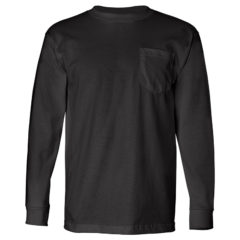 Bayside USA Made Long Sleeve T-Shirt with Pocket - 17301_f_fl