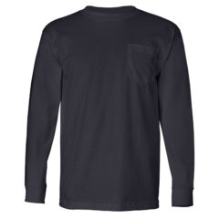 Bayside USA Made Long Sleeve T-Shirt with Pocket - 17305_f_fl